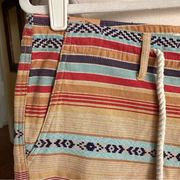 3RD & ARMY Southwest Stripe Drawstring Shorts Men’s Size 34 Boho Festival Style - Picture 3 of 16